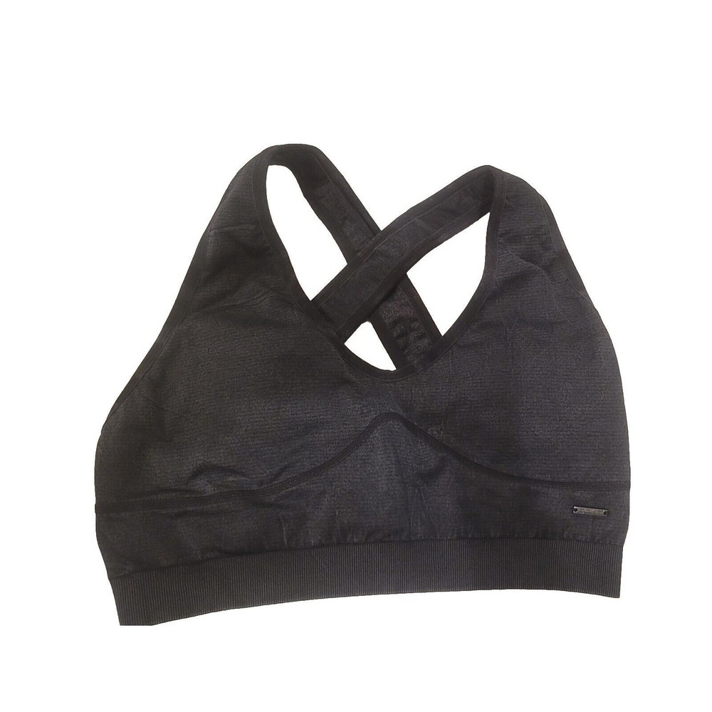 ECHT Sports Bra MED Wash/Faded BLACK. PADDED. GYM, ATHLETIC Wear gym